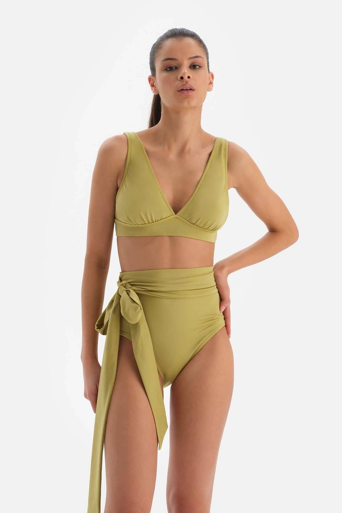 Dagi-Pistaziengrünes Unterteil mit hoher Taille 6