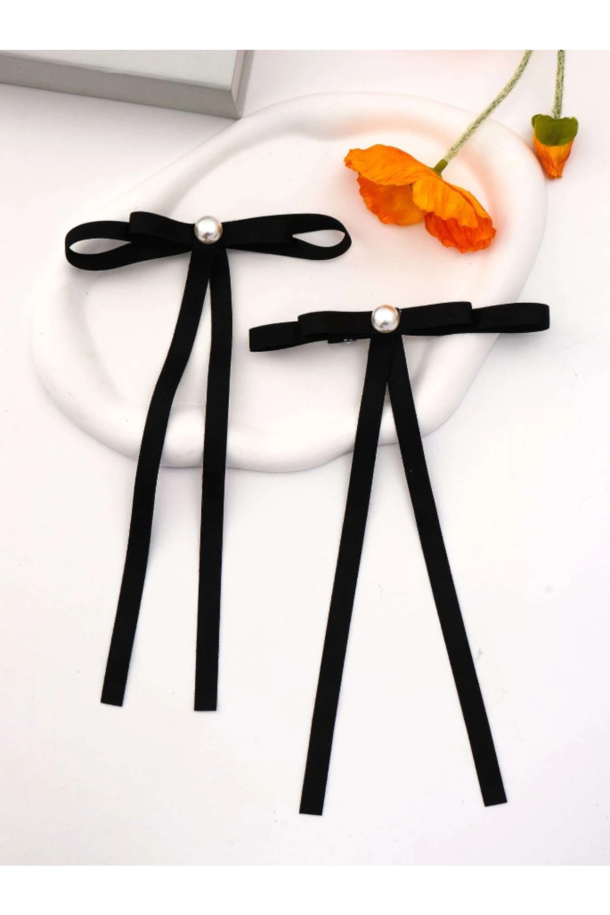 2-Piece Bowknot Silk Satin Buckle