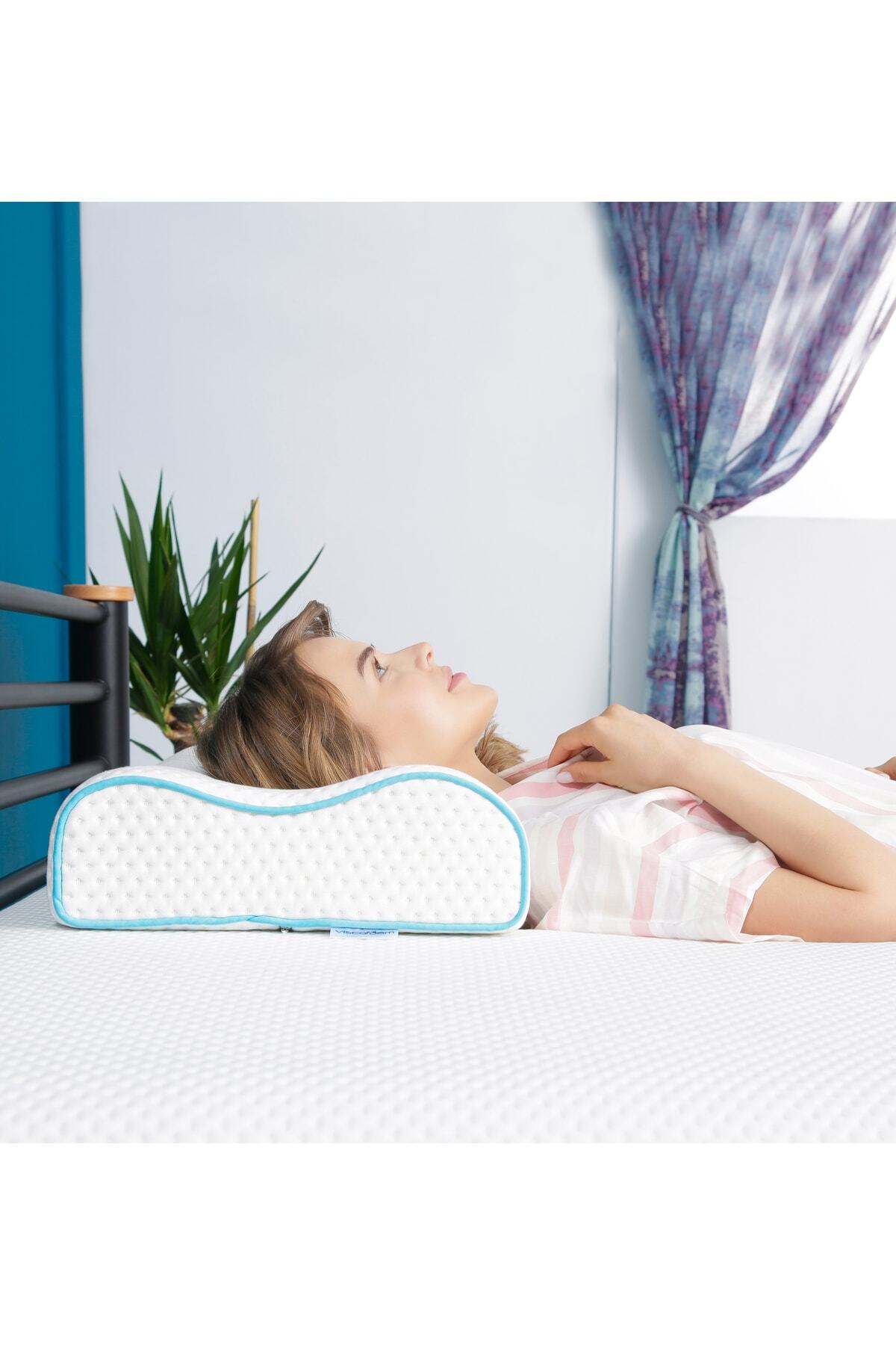 Viscofoam Double Sided High Neck Support Orthopedic Pillow Visco Pillow