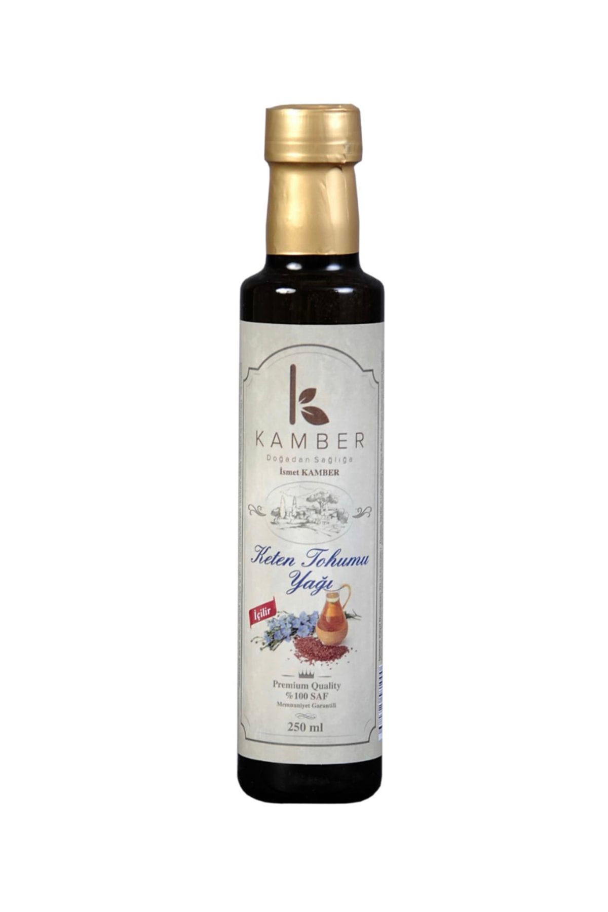 KAMBER SİRKE Kamber %100 Saf -doğal Içilebilir Keten Tohumu Yağı - Soğuk Sıkım