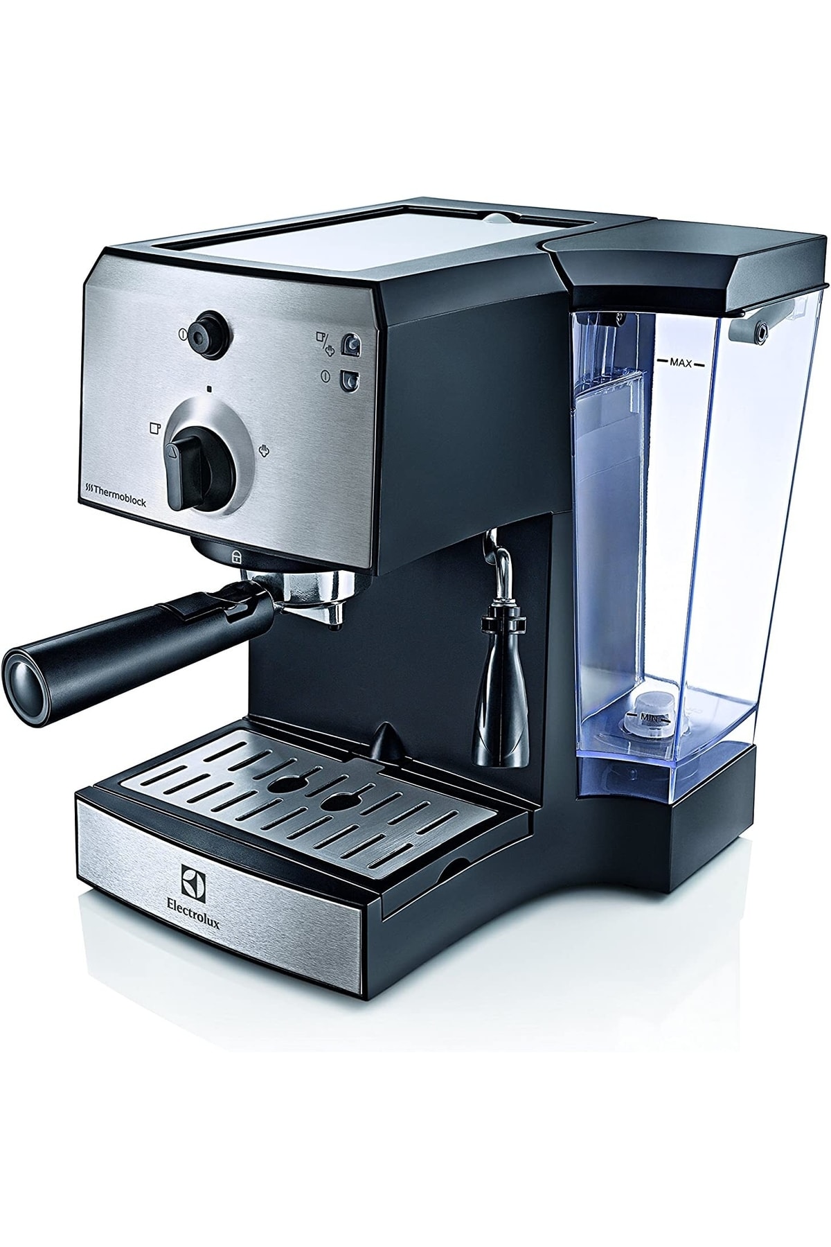 1250 W 1.25 Lt Americano, Cappuccino, Süt Köpürtücülü Otomatik Kapanabilen Espresso Makinesi, Inox 2