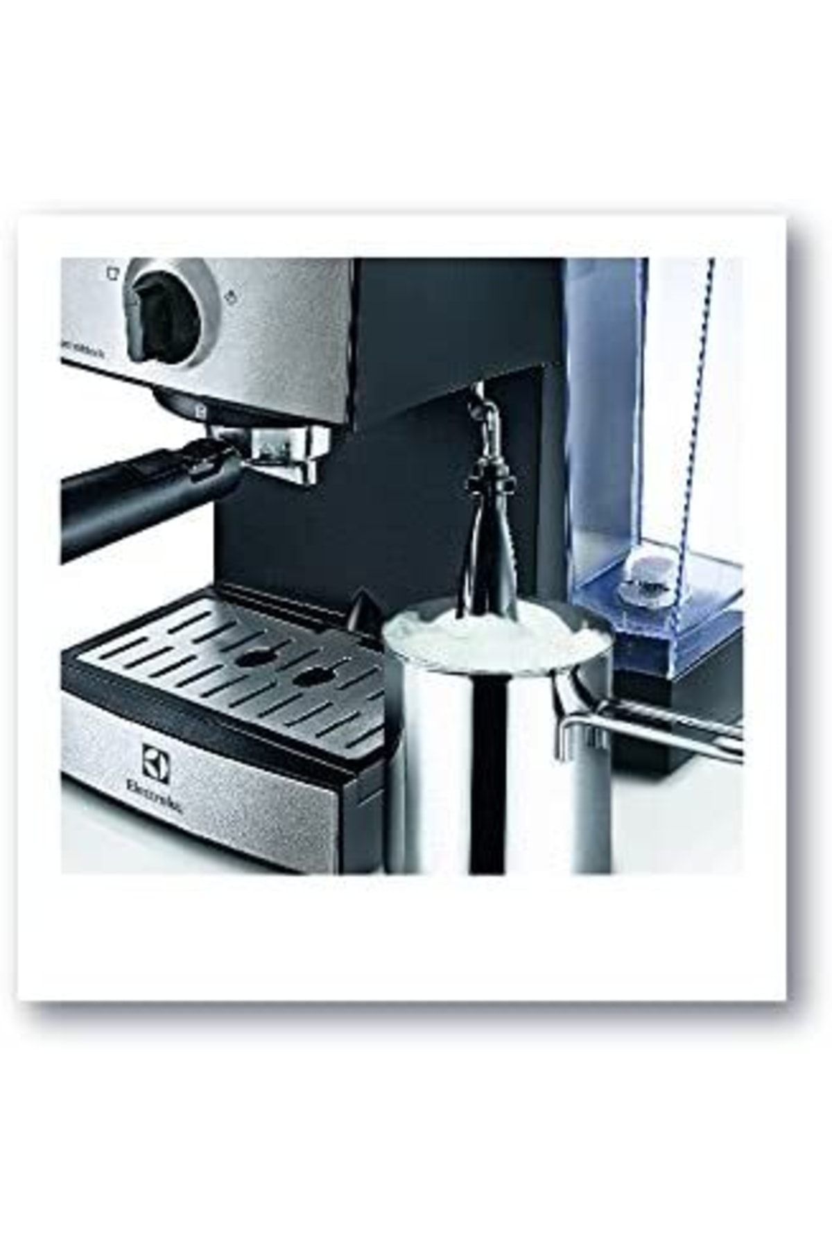 1250 W 1.25 Lt Americano, Cappuccino, Süt Köpürtücülü Otomatik Kapanabilen Espresso Makinesi, Inox 4
