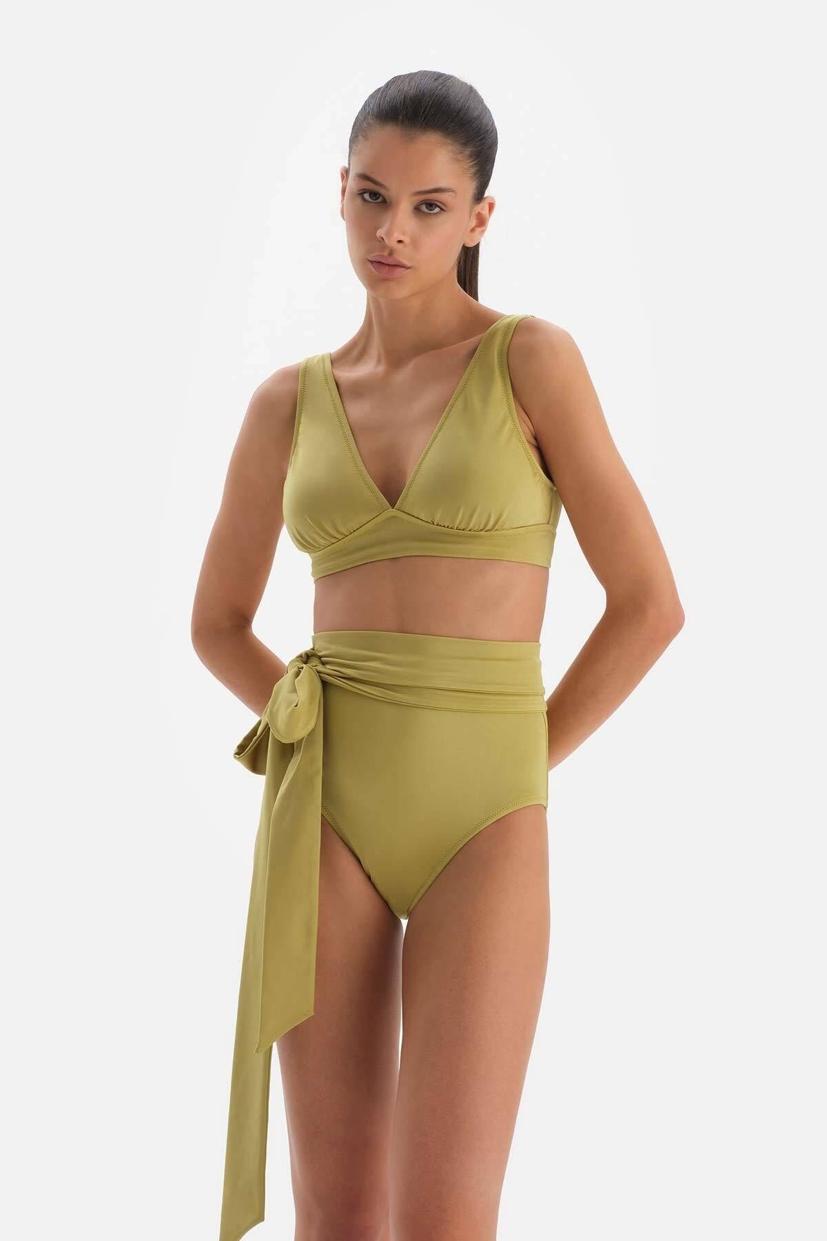 Dagi-Pistaziengrünes Unterteil mit hoher Taille 5