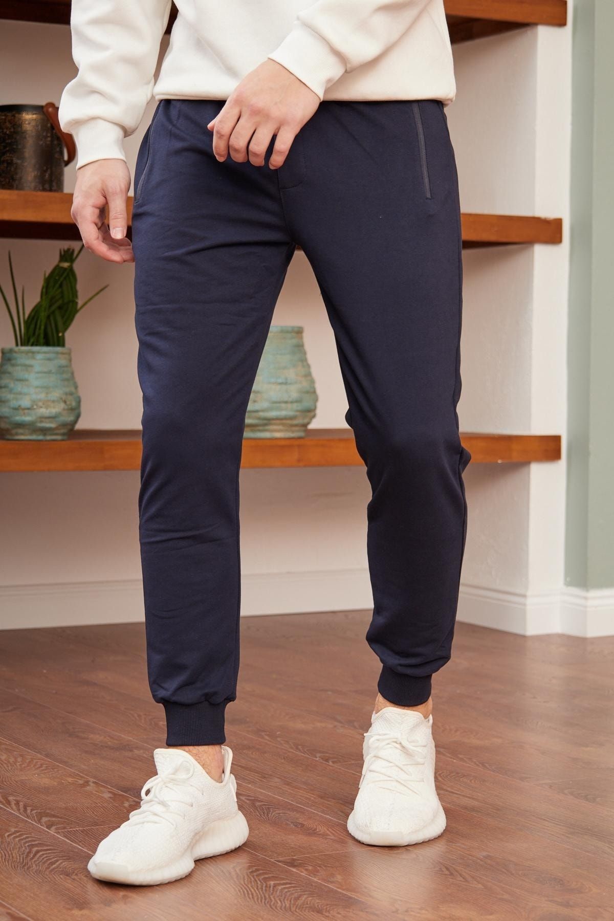 Mens navy 2025 blue jogger pants