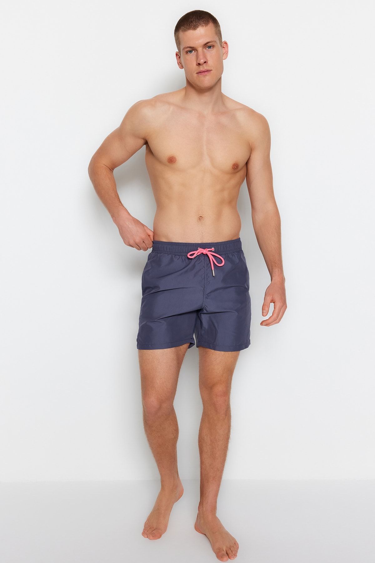 Trendyol Collection-Anthrazit Basic Standardgröße Badeanzug Badeshorts TMNSS20DS0023 3