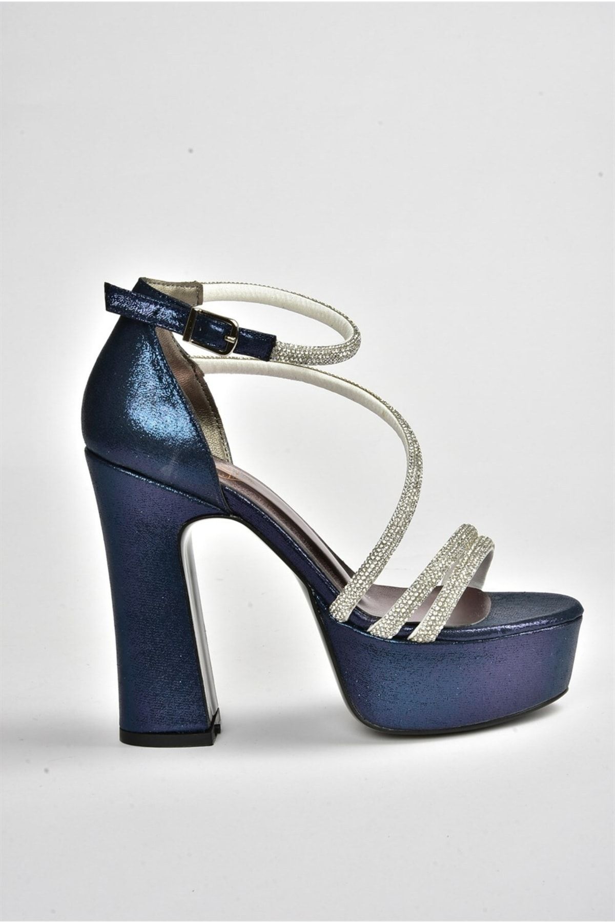 Dark blue platform heels sale