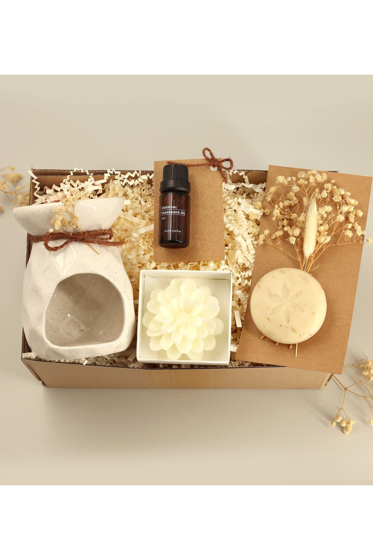 Censer & Censer Essence & Decorative Candle & Lavender Soap & Handmade Flower Gift with Card
