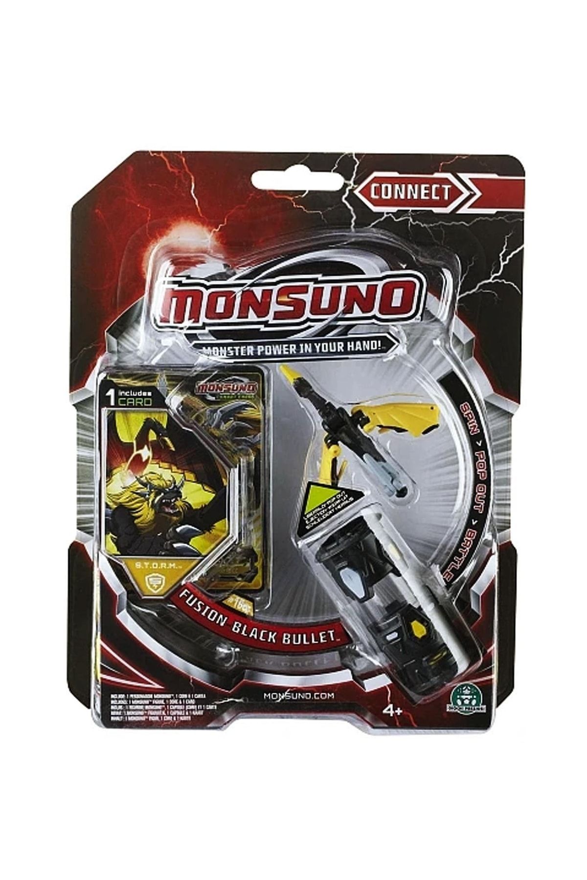 GIOCHI PREZIOSI-Monsuno, Licensed Fusion Black Bullet Figure, Launch Capsule and Game Card 5