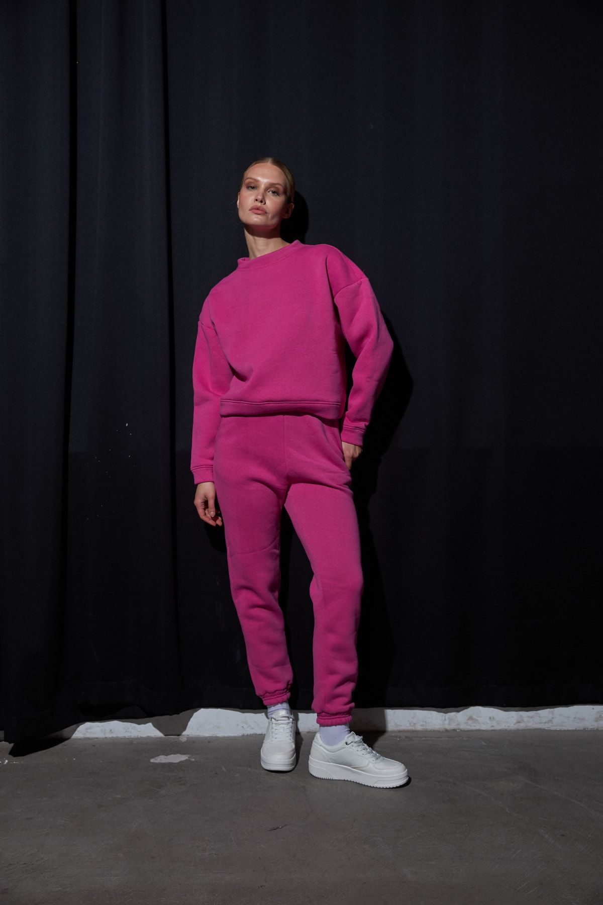 Pink sweatshirt shop and sweatpants