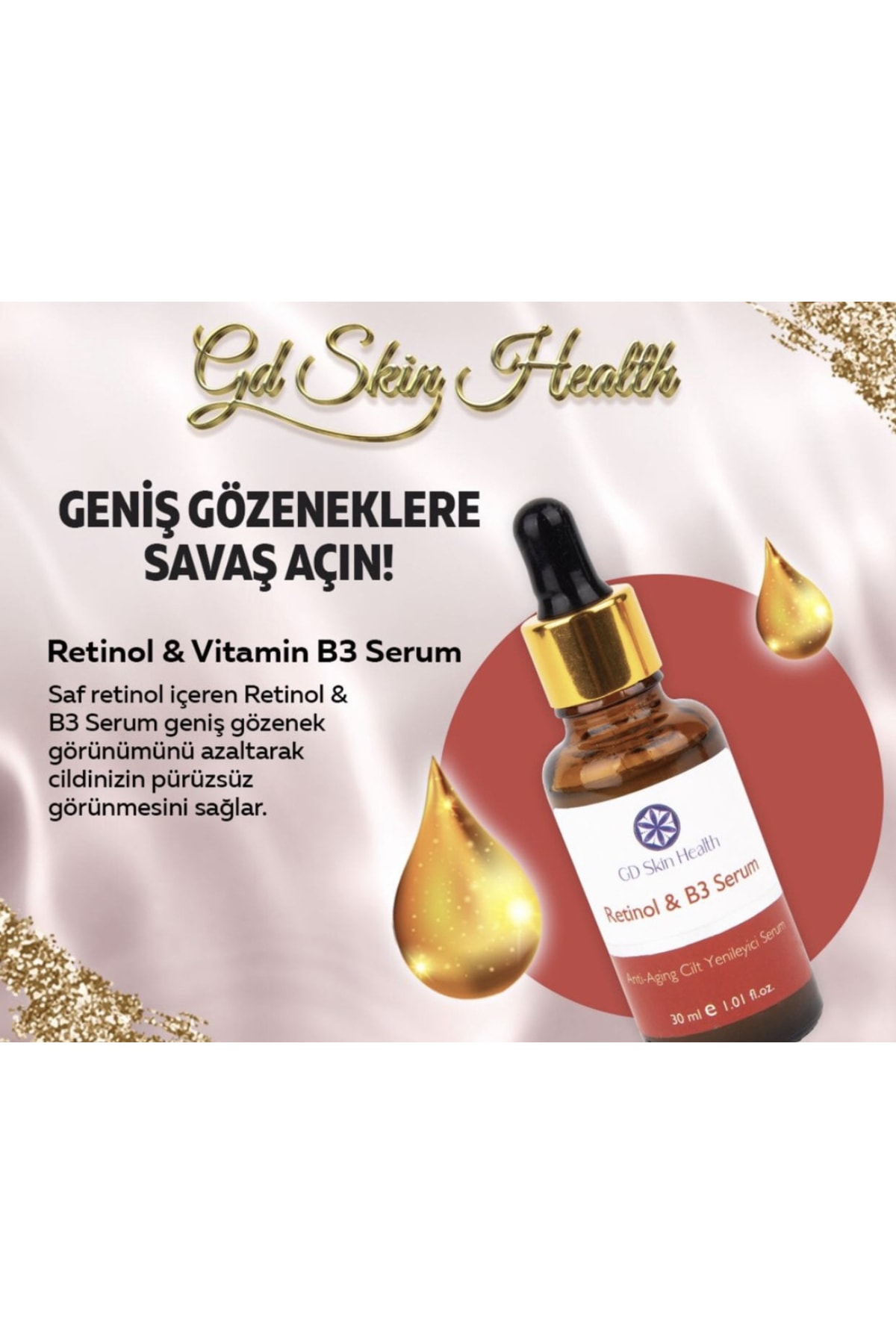 Retinol & Vitamin B3 Yaşlanma Karşıtı Serum Anti-aging Cilt Yenileyici Serum — gd1804 — تصویر 5 از 8
