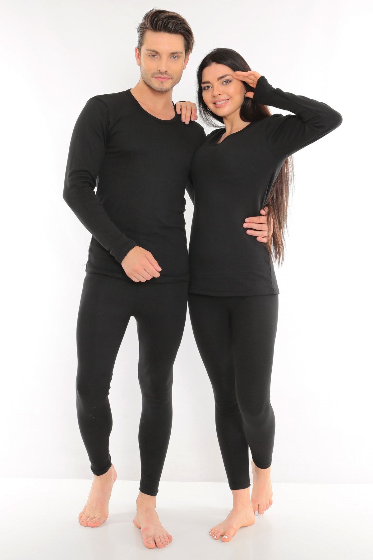 Thermal Wear Inner for Women Top only Black Pack of 2, Winter Thermal Wear  Set for Women Pack of 2