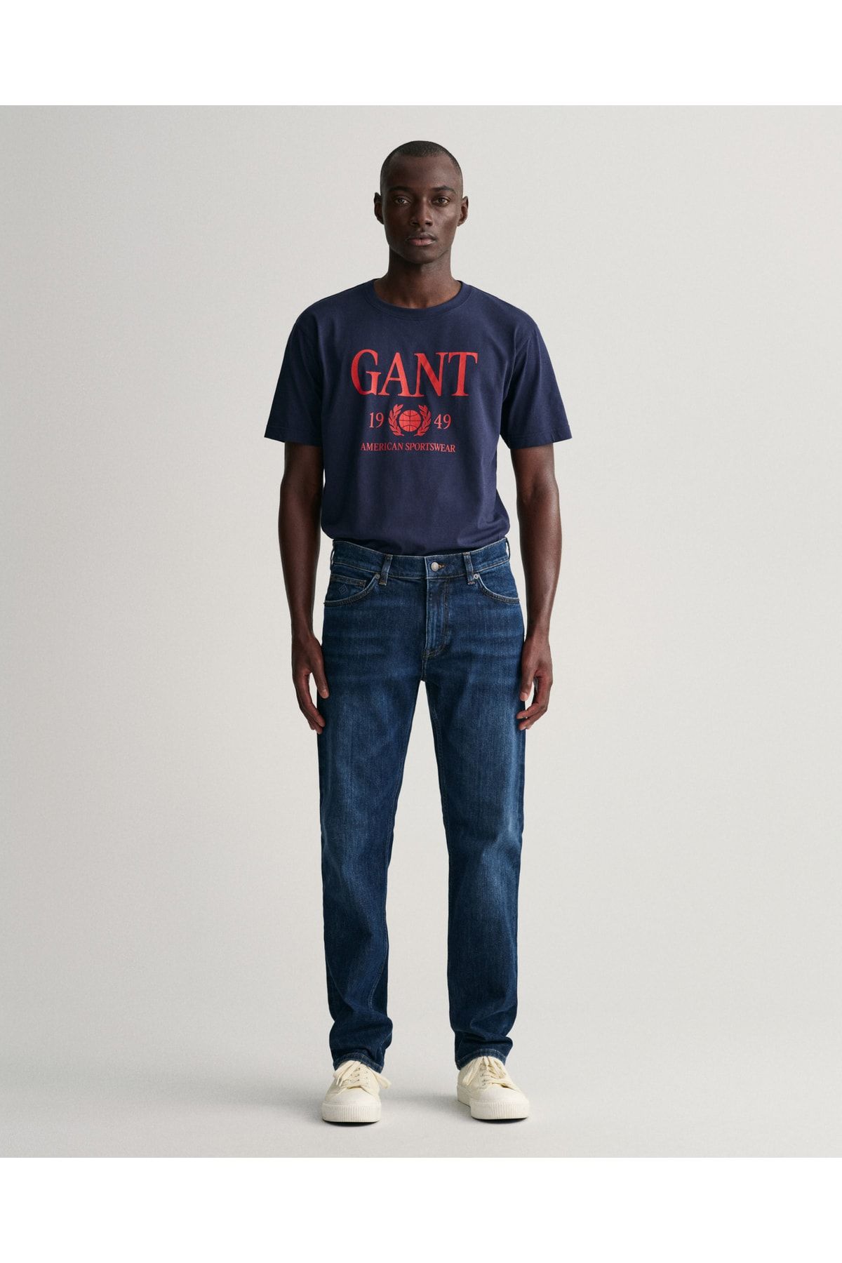 Gant شلوار جین معمولی آبی سرمه ای مردانه
