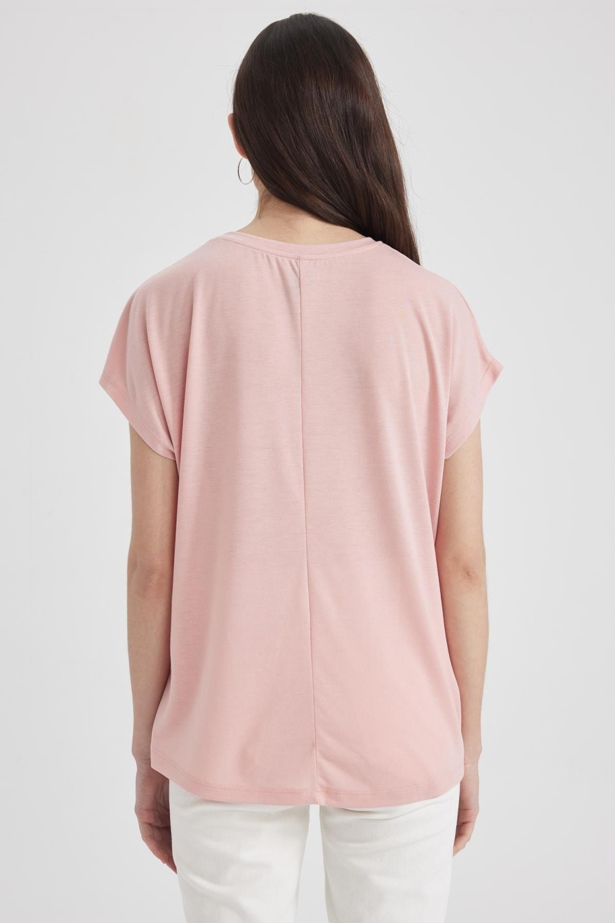 DeFacto T-Shirt Rosa Regular Fit FN6258