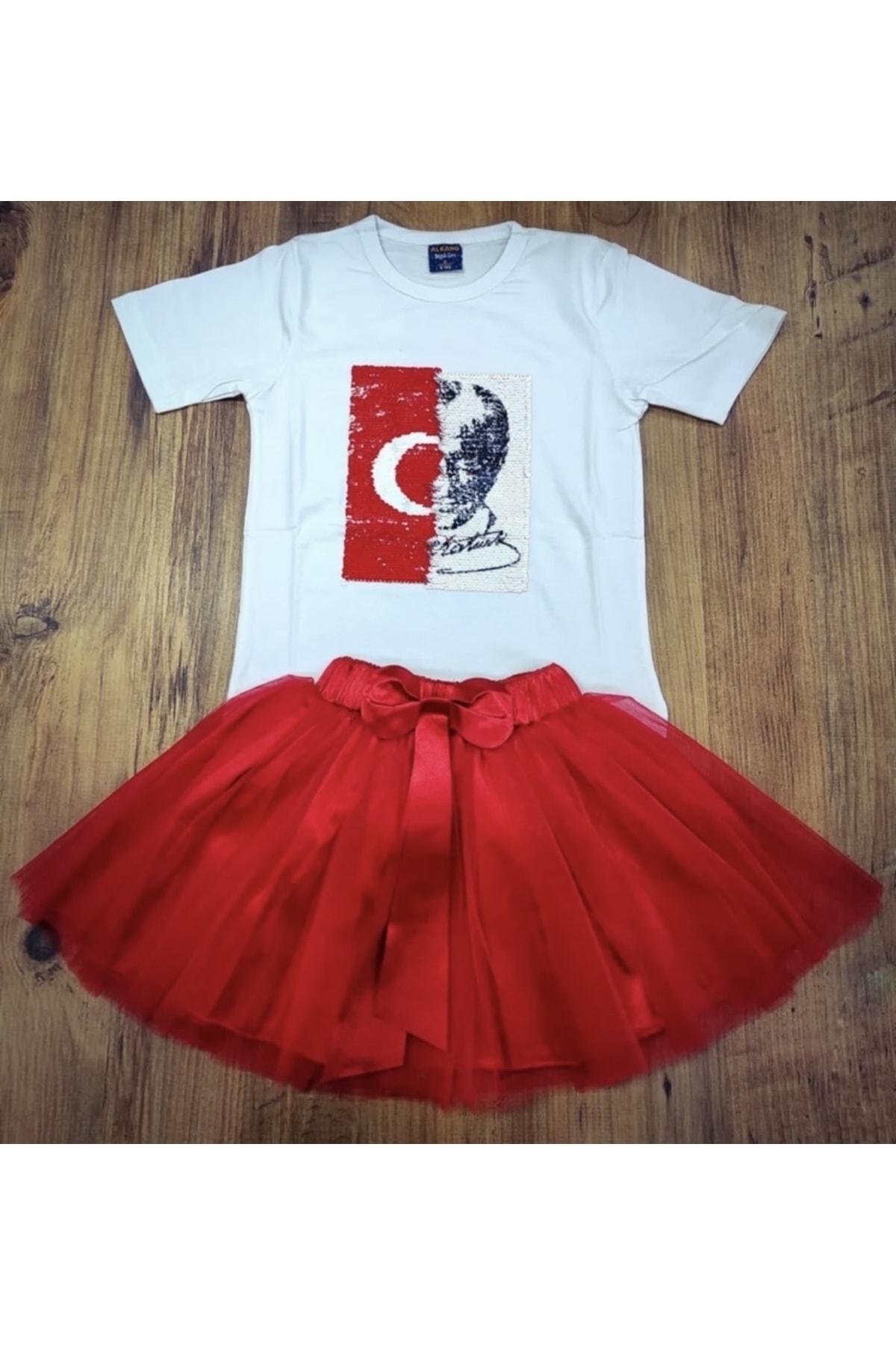 Tutu Skirt Sequin Atatürk Printed T-shirt 23 April 29 October Showwear