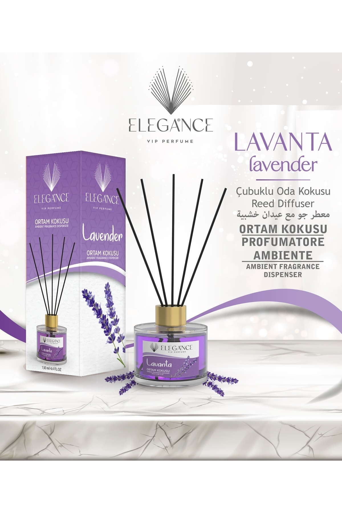 Lavanta Bambu Cubuklu Ortam Ve Oda Kokusu (130 Ml)