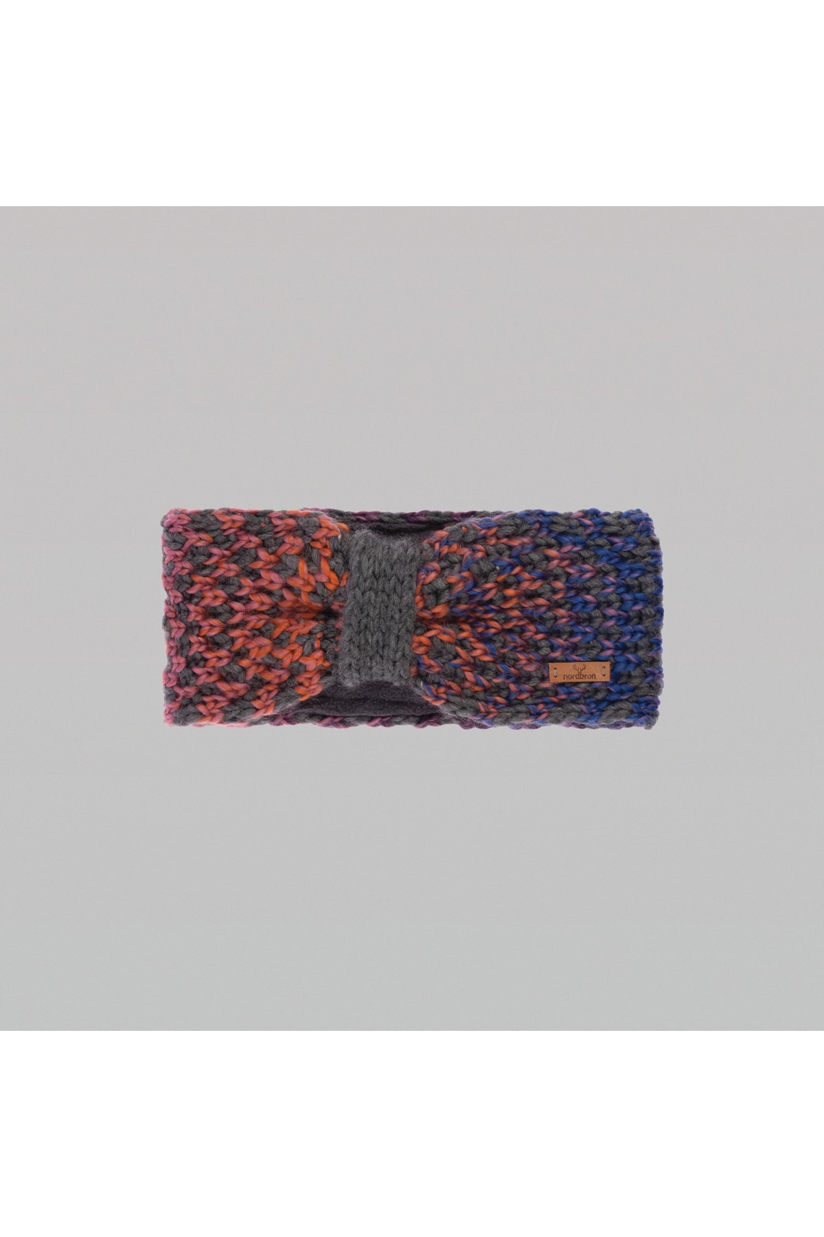 Women's Gray Soft Hair Band Daily Use Logo Detailed Flexible Hairpin Textile Carin
