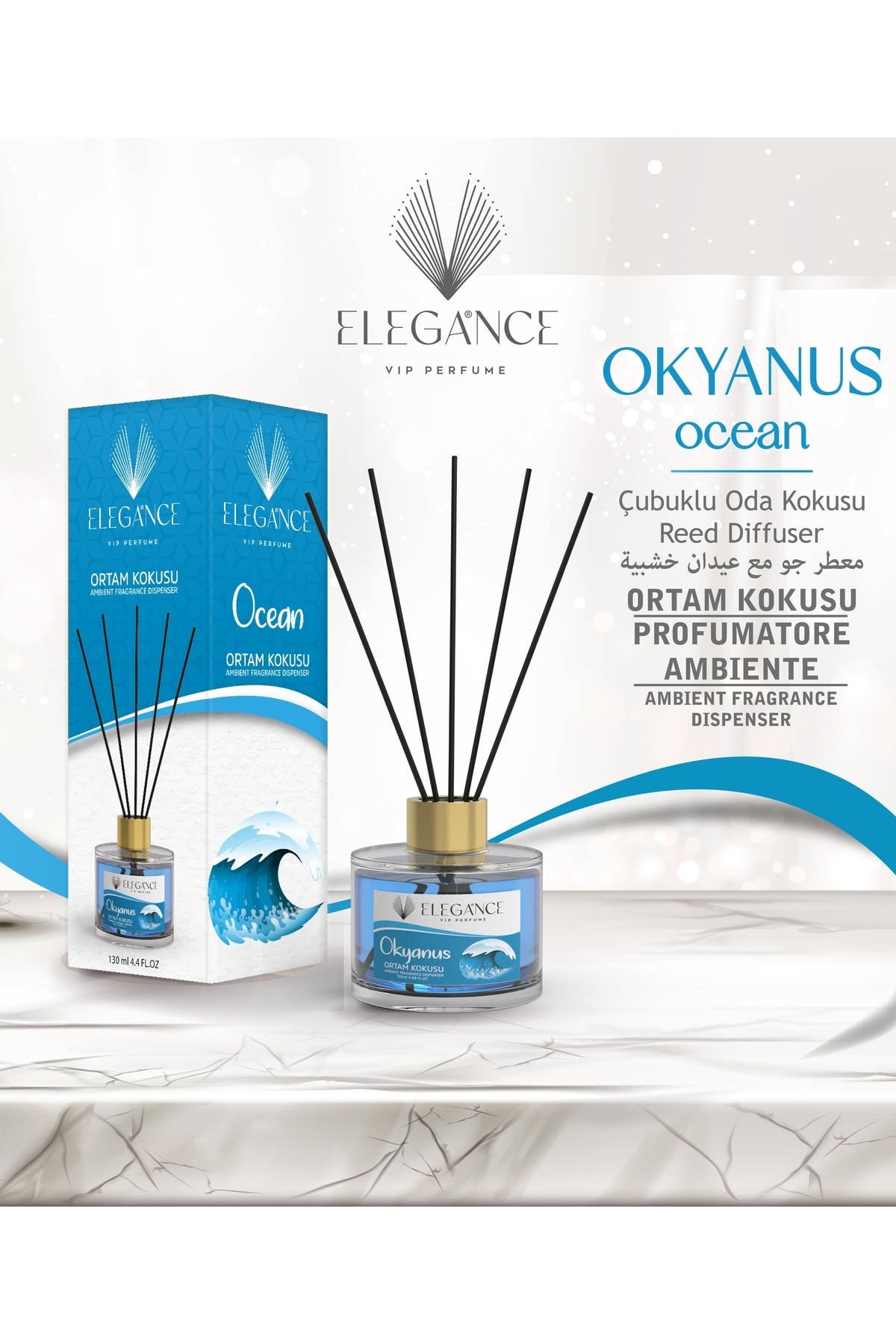 Okyanus Bambu Cubuklu Ortam Ve Oda Kokusu (130 Ml)