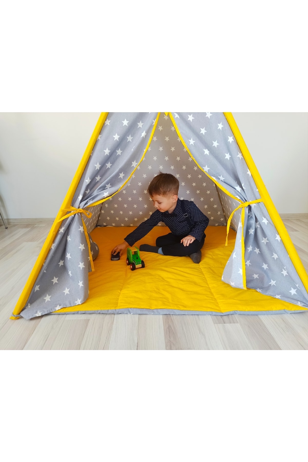 nisa baby tasarım Nbt Sarı Kızıl Derili Eğlenceli Oyun Çadırı Emojeli fotoğrafı 5 (önizleme)