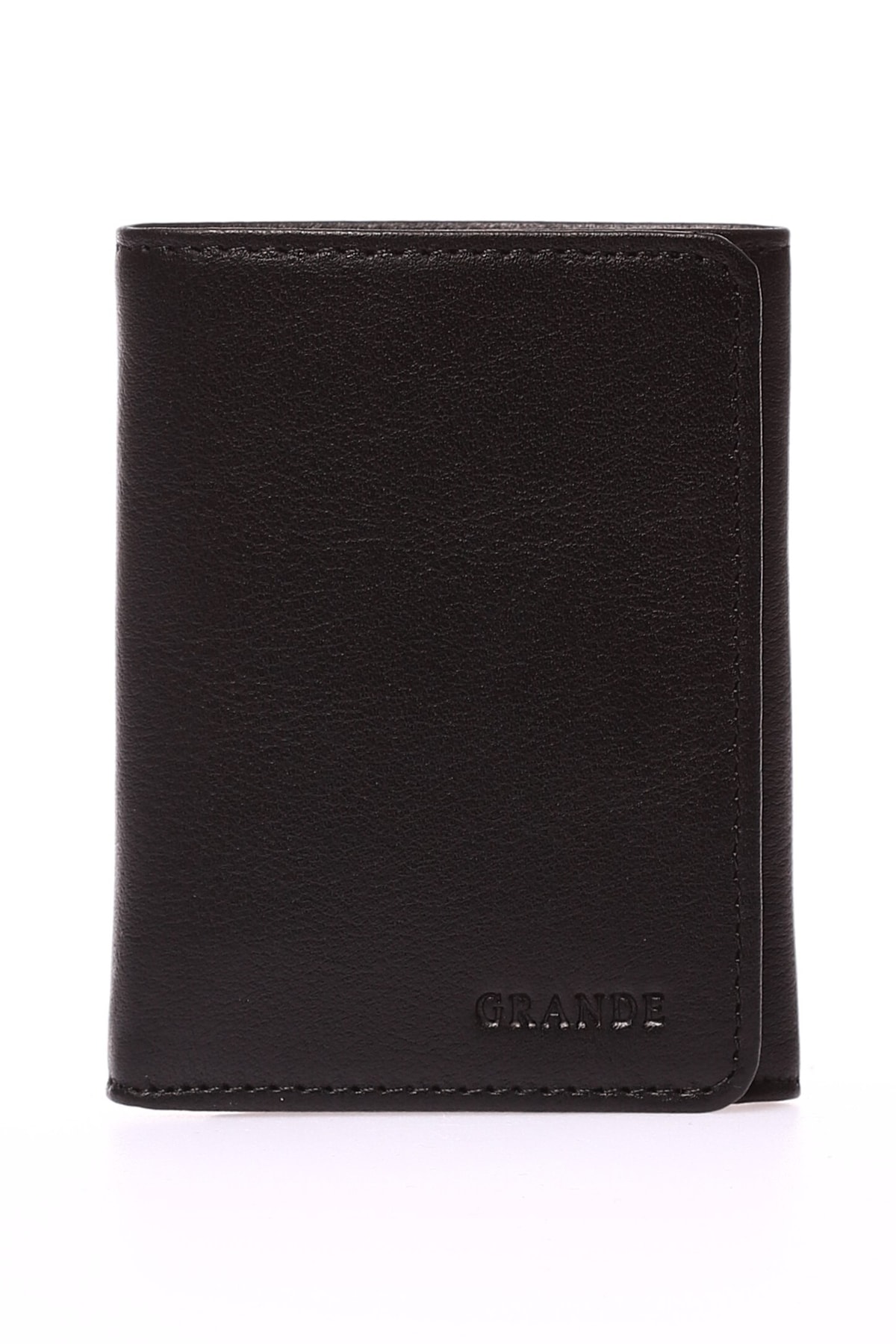 1414 Genuine Leather Men's Wallet Natural Black