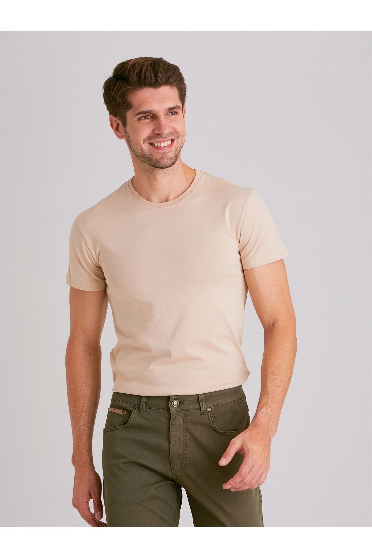 アウトドア テーブル/チェア Dufy Camel Erkek Slim Fit Tshirt