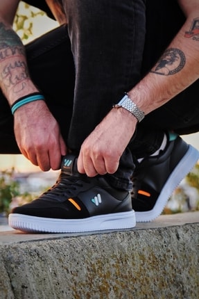 Walky - Jason Siyah - Mavi Ultra Hafif Rahat Esnek Erkek Spor Sneaker Ayakkabı