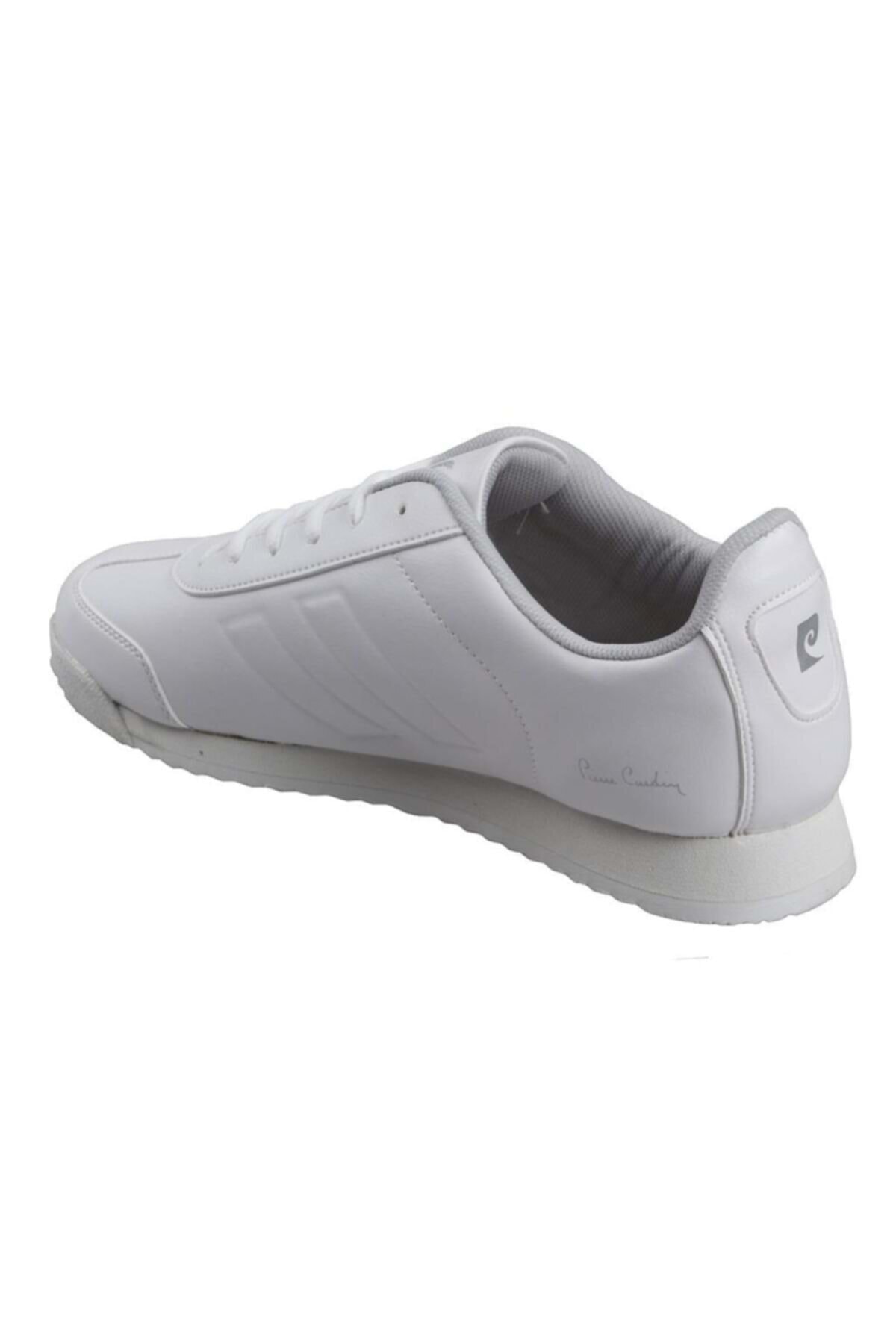 کفش اسنیکر پیر کاردین مردانه چرم مصنوعی سفید  راسته      کژوال/روزمره | Pierre Cardin AC00938 TR - تصویر 3
