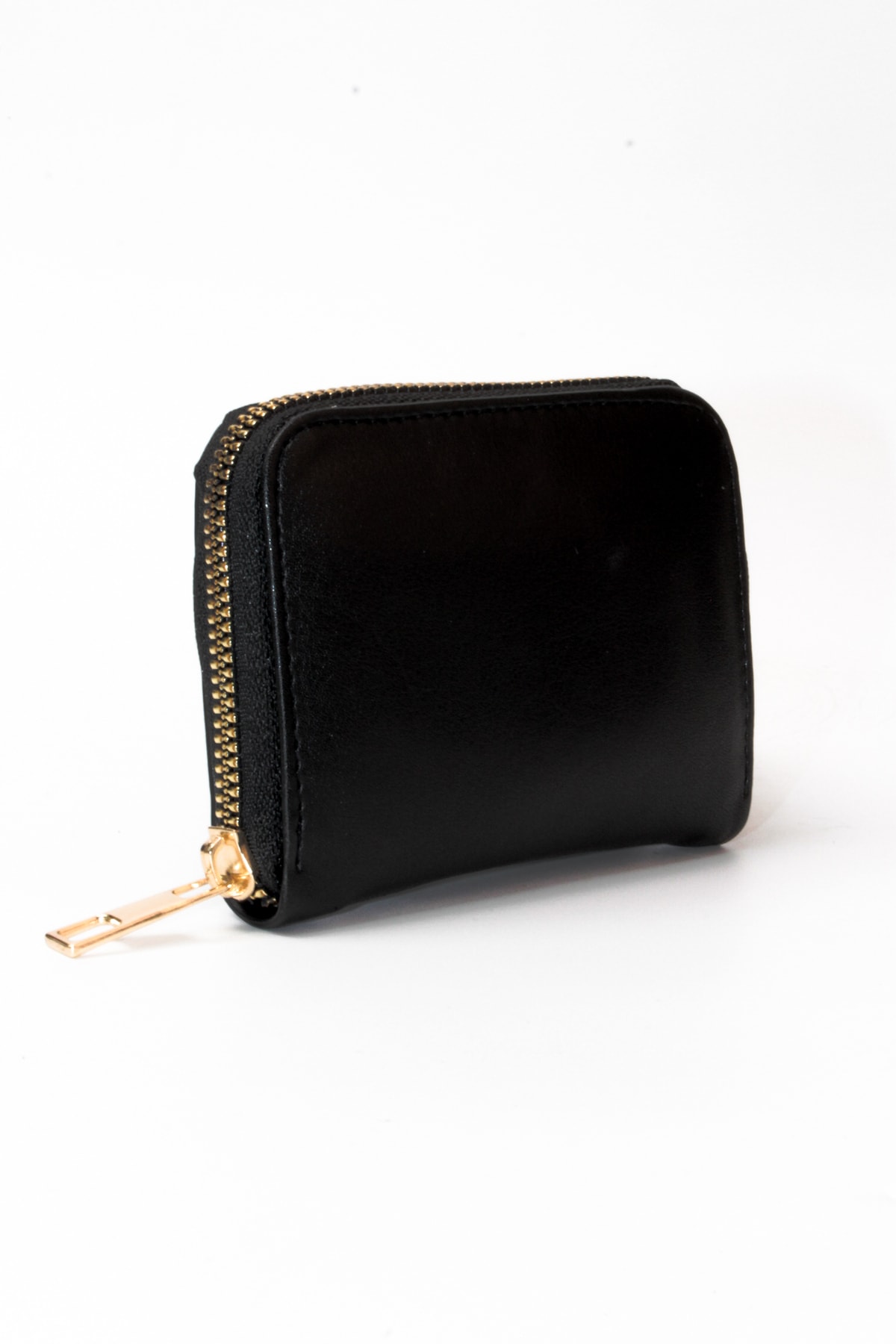 dericom  Orjinal Kadın Kartlıklı Fermuarlı Bozuk Para Bölmeli Şık Mini Kartlık Cüzdan Siyah