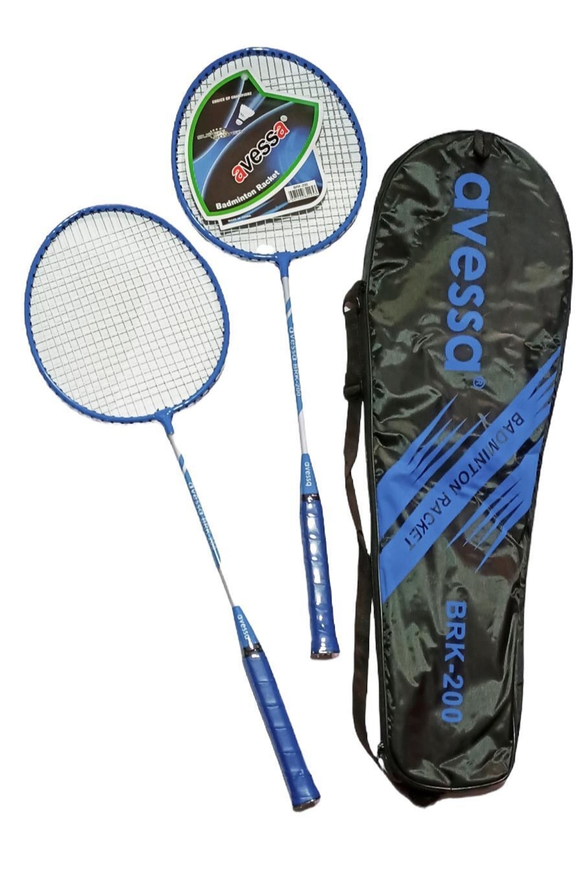 AVESSA Badmington Orta Seviye Raket Seti Çantalı Mavi