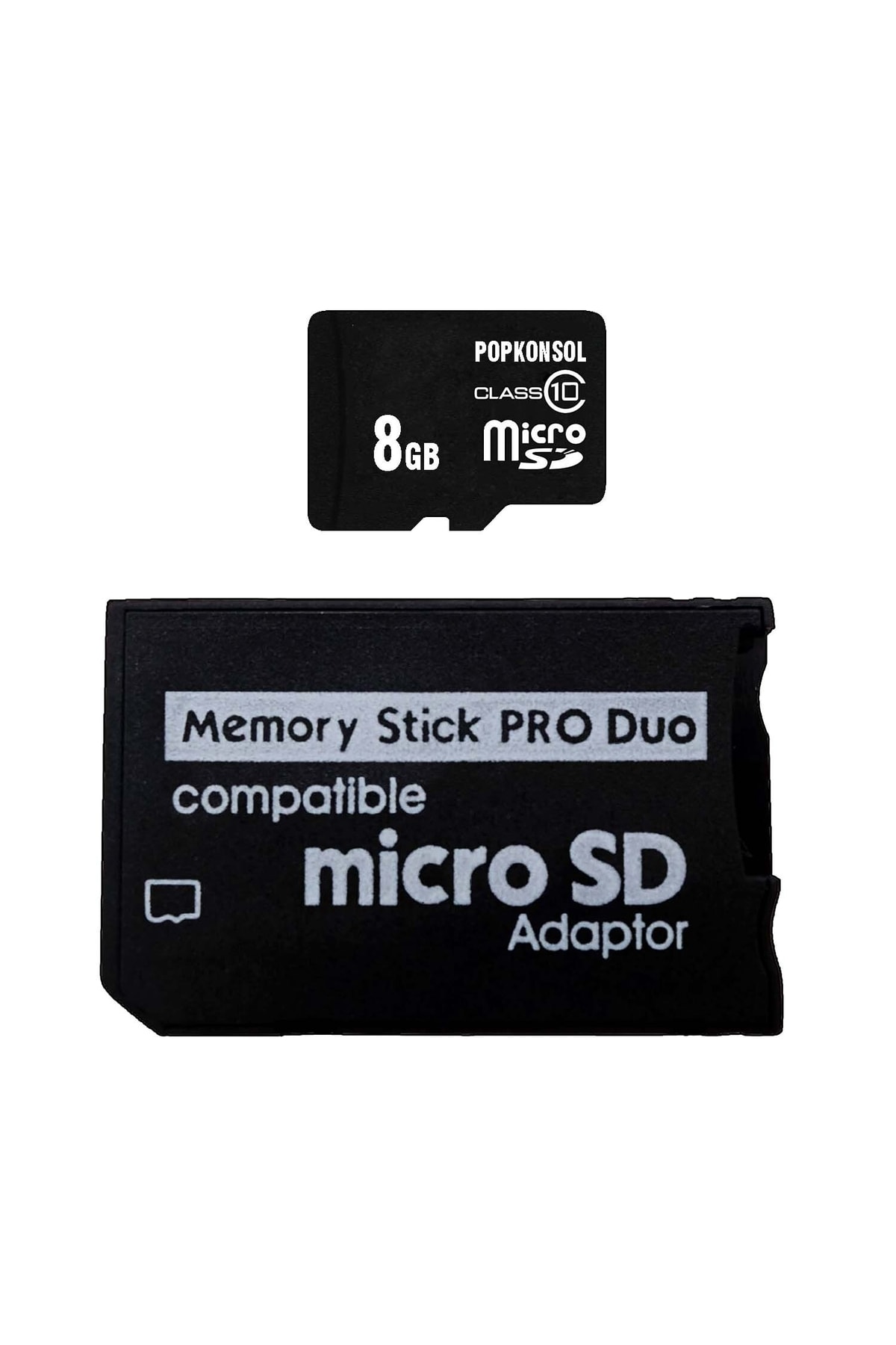 POPKONSOL Memory Stick Pro Duo 8gb Psp Hafıza Kartı Ms Adaptör Psp