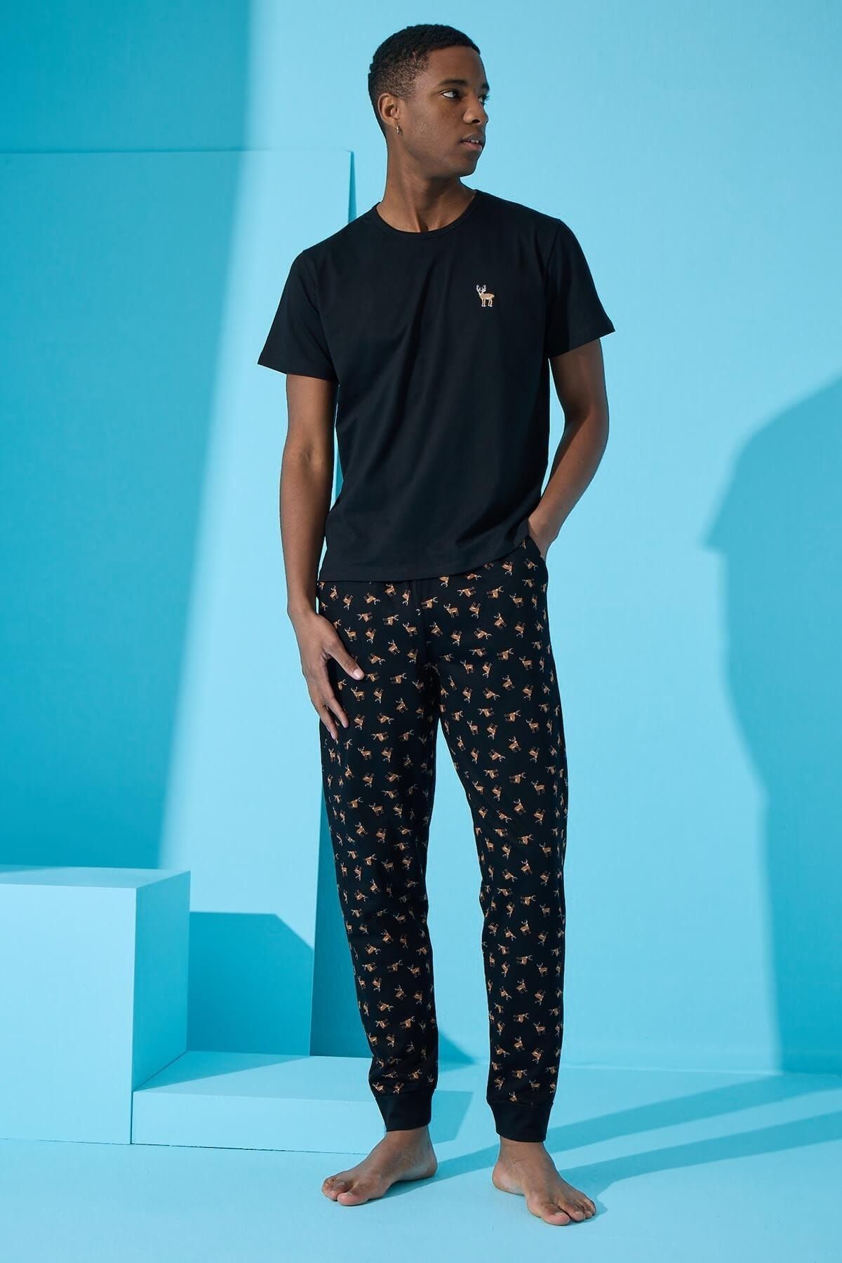 Short sleeve sales mens pajama set