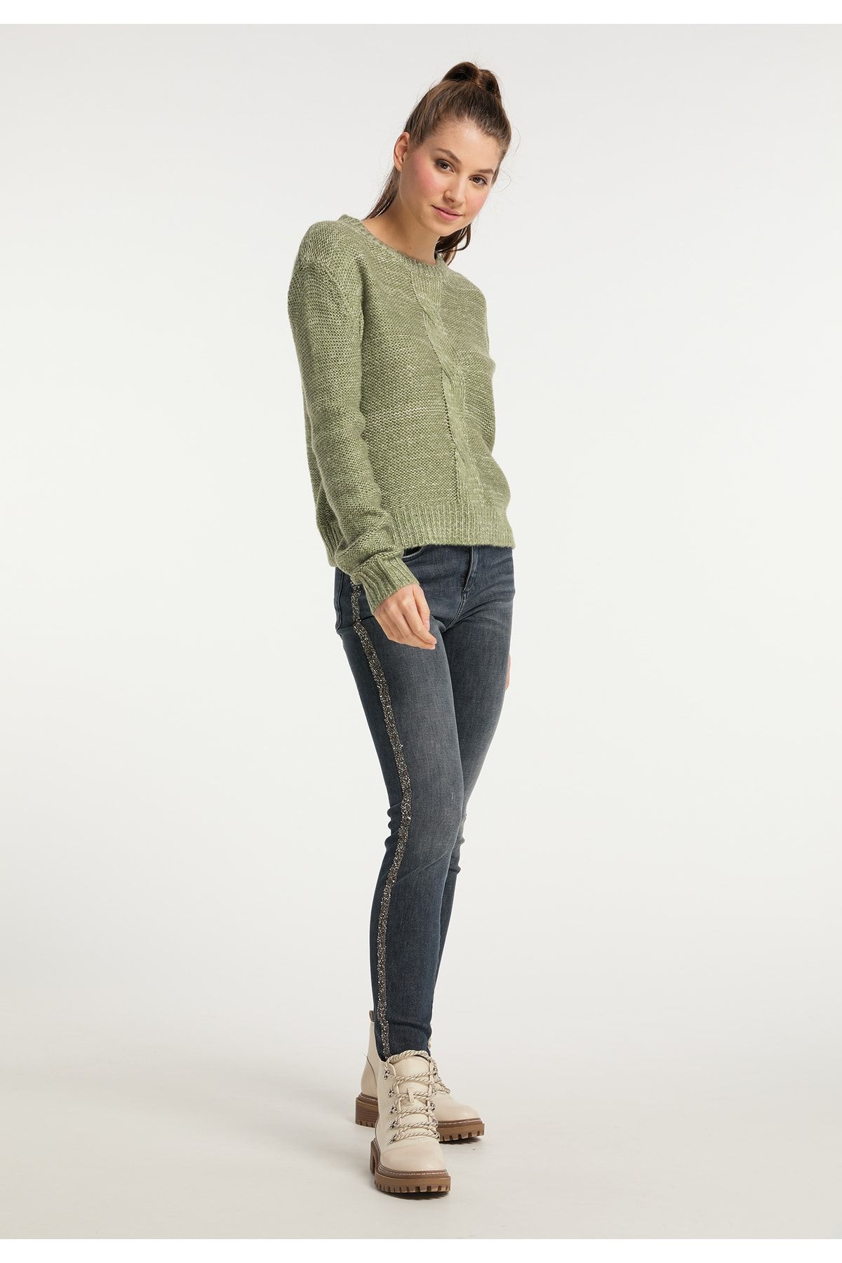 myMo Pullover Weiß Regular Fit