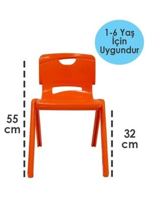 Turuncu Sağlam Çocuk Sandalyesi - Kreş Ve Anaokulu Sandalyesi 10 Adet sağlamsandalyeturuncu-1380