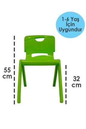 Yeşil Sağlam Çocuk Sandalyesi - Kreş Ve Anaokulu Sandalyesi 8 Adet sağlamsandalyeyeşil-1391