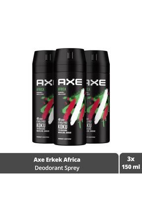 Erkek Sprey Deodorant Africa 48 Saat Etkileyici Koku 150 ml X3 Adet SET.UNİ.1602