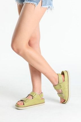 Kadın Yeşil Mat Sandalet MJYS056