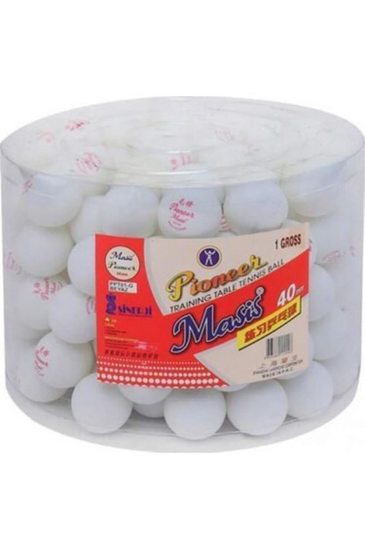 Genel Markalar Pin Pon Topu Pioneer 40 Mm Beyaz Pin Pon Topu (144 Lü Paket)