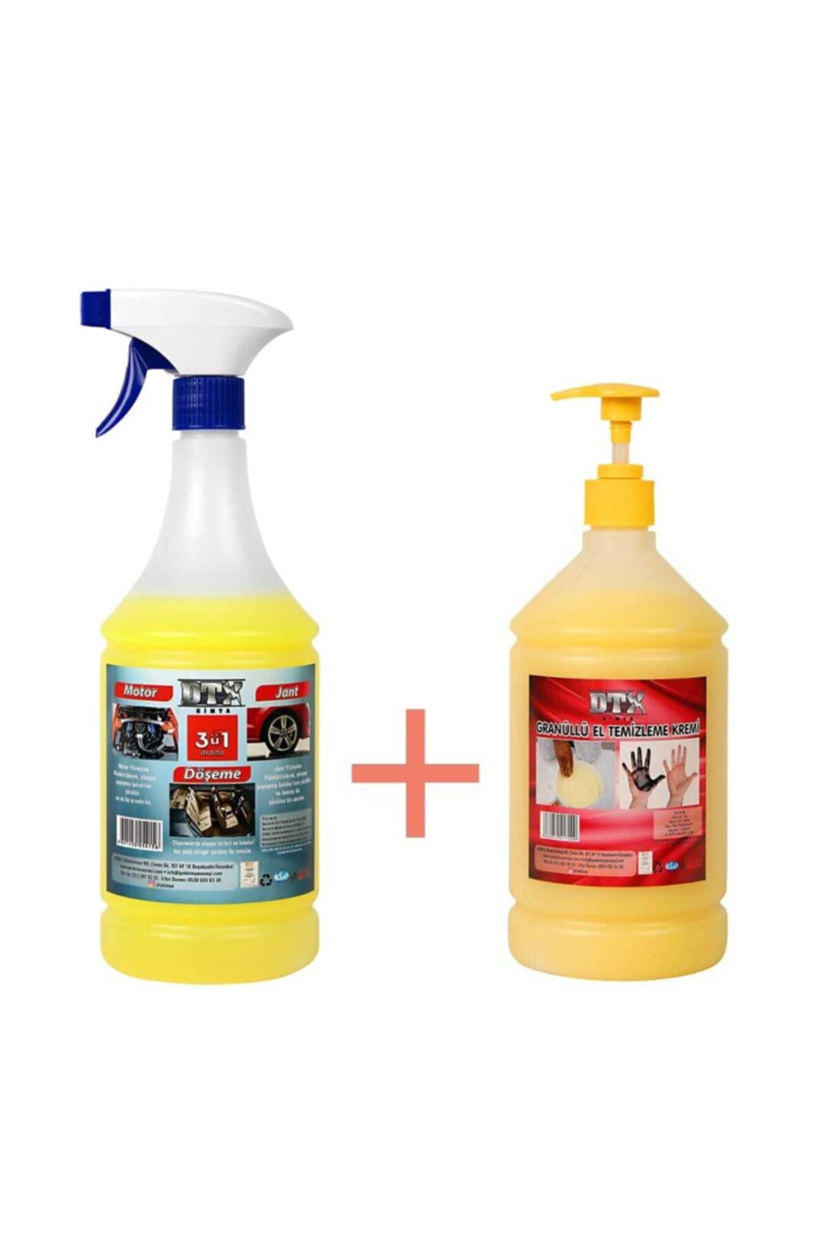 Döşeme Jant Ve Motor Temizleme Sıvısı 1 Lt & Granüllü Yağ Sök. Etkili El Sabunu 1 Lt