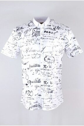 Erkek Beyaz Kısa Kollu Gömlek 8540