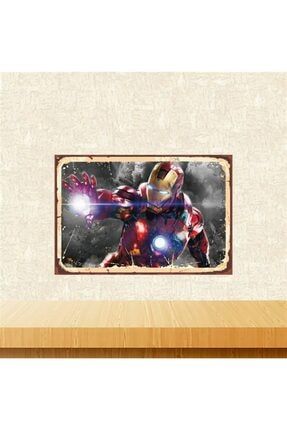 Iron Man Marvel 20-30 Cm Retro Ahşap Tablo Tkfx5589 TKFX5589-XX
