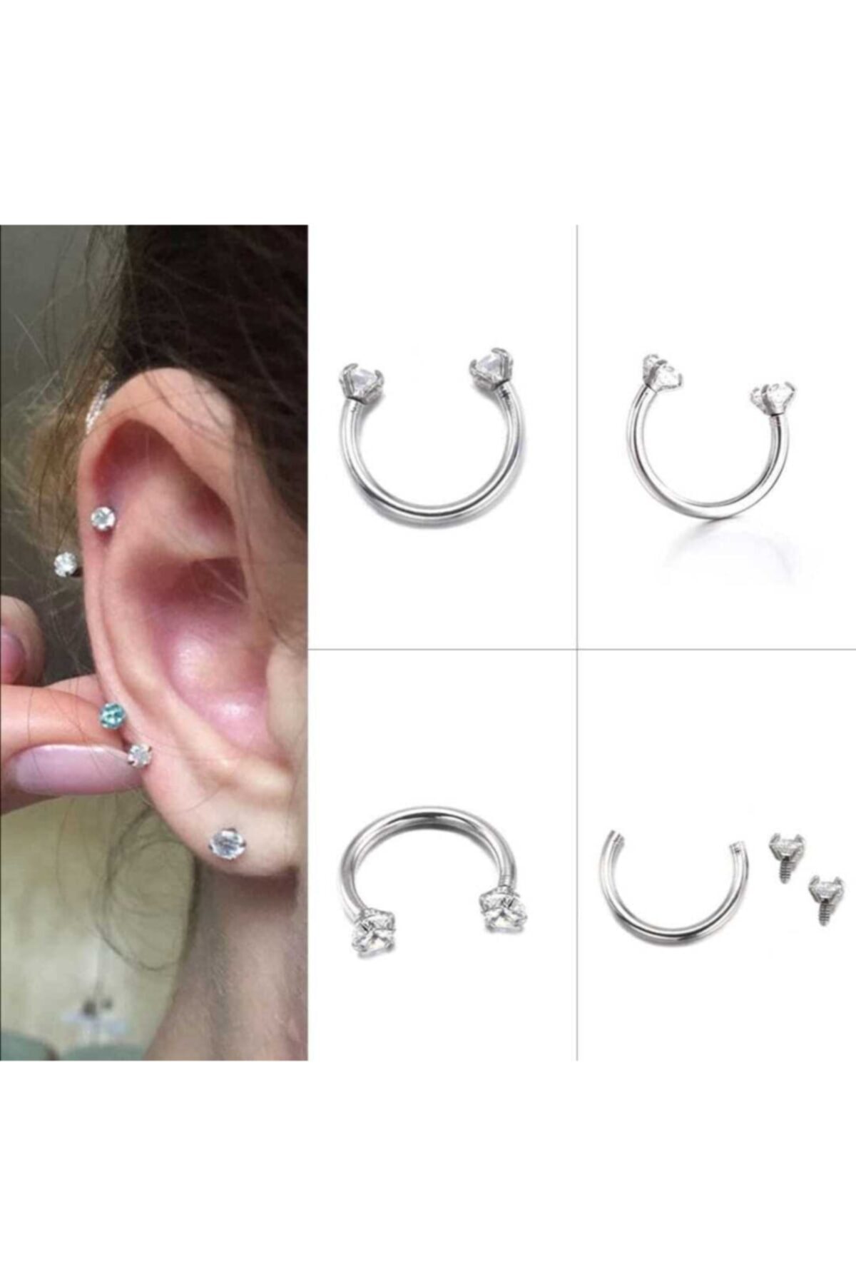 Kıkırdak Tragos Ve Burun Piercingi