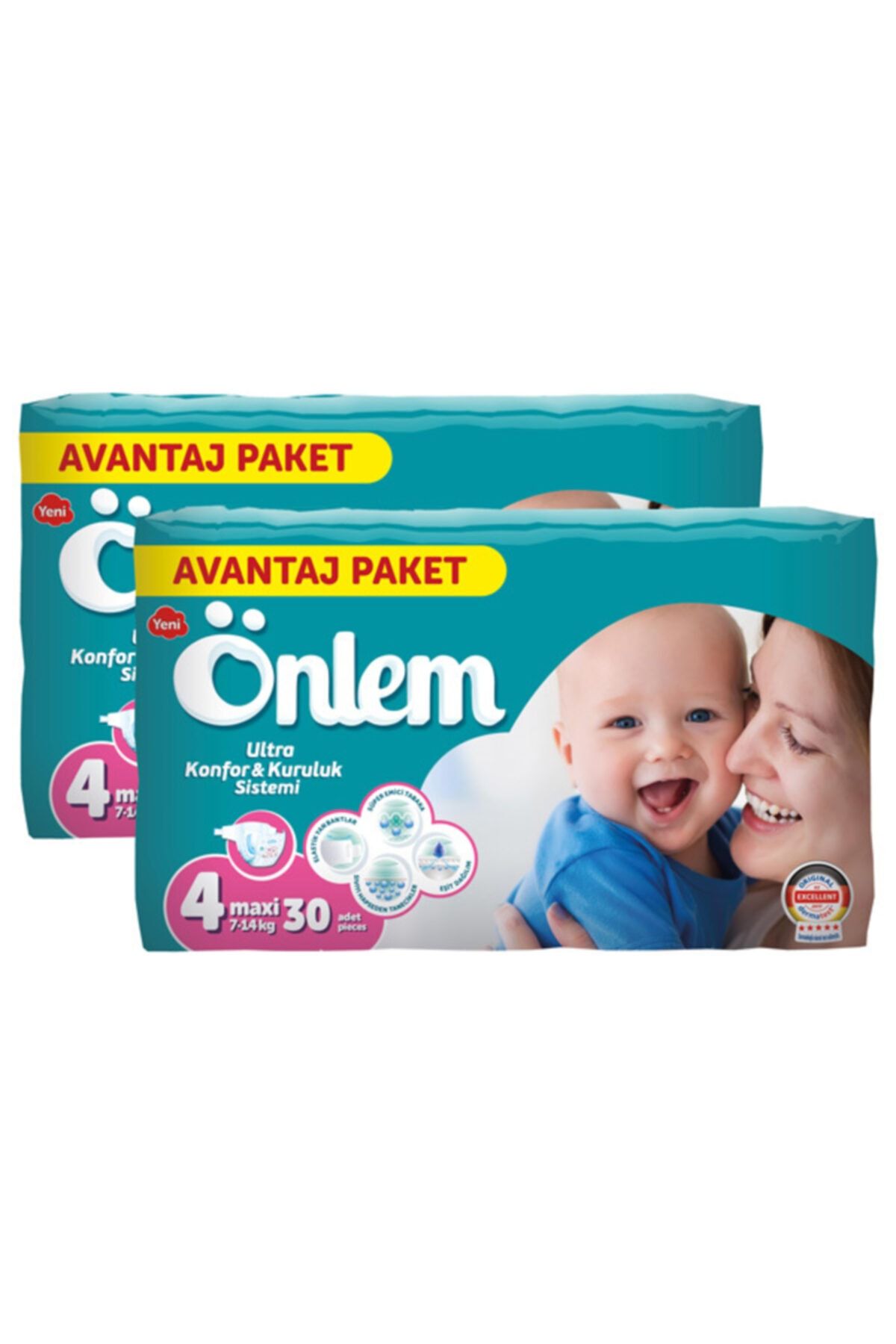 onlem bebek bezi avantaj paket maxi 4 beden 30 lu x 2 adet fiyati yorumlari trendyol