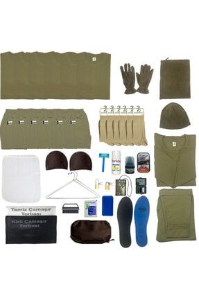 6'lı Temel Kışlık Askeri Malzeme Seti:acemi Bedelli Asker Paketi APKTP-1001