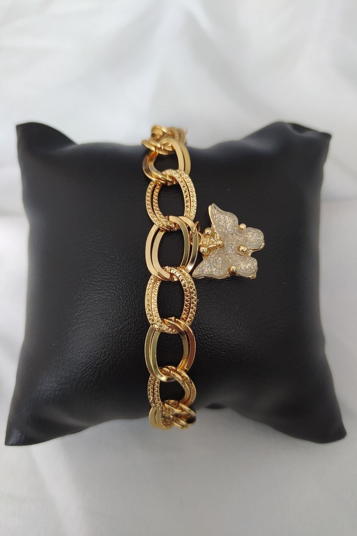 KOBA Altın Kaplama Kelebek Figürlü Kadın Bileklik