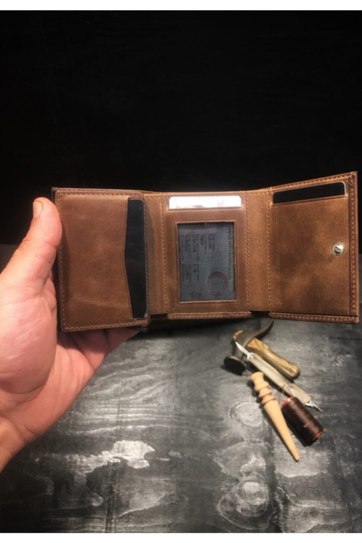 کیف پول مردانه قهوه ای Niki Leather | Kod-265 اورجینال - تصویر 3