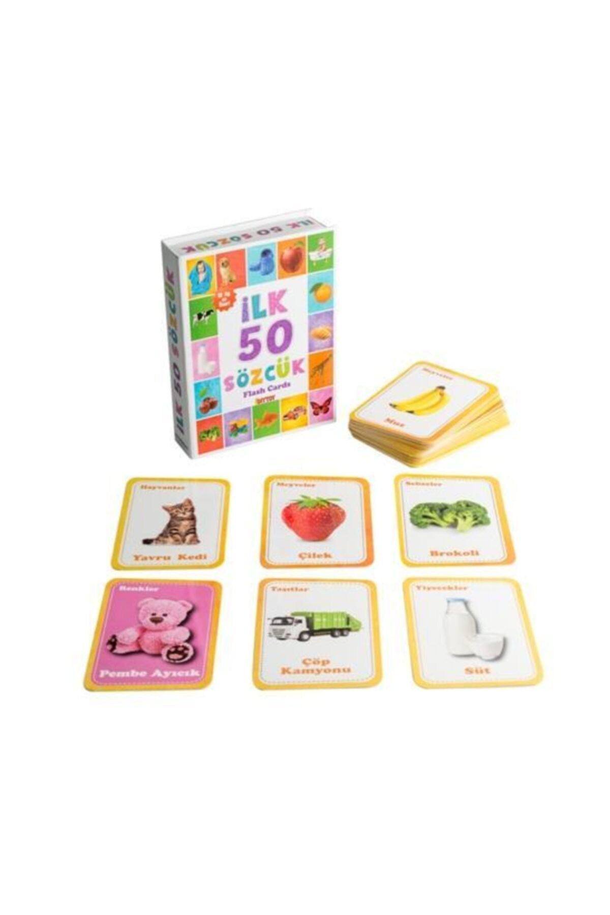 Hobialem Diytoy, Ilk 50 Sözcük, Flash Cards, Zeka Kartları, Eğitici Kartlar fotoğrafı 2 (önizleme)