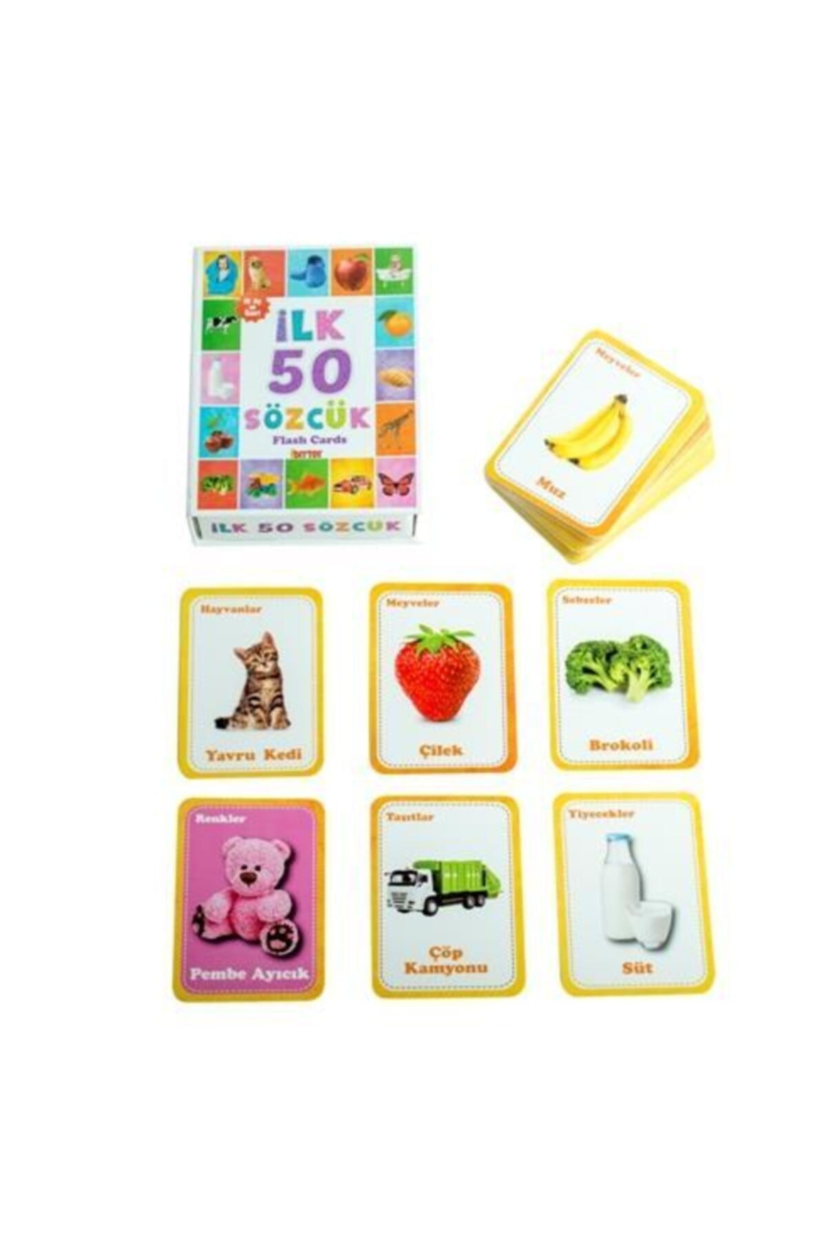 Hobialem Diytoy, Ilk 50 Sözcük, Flash Cards, Zeka Kartları, Eğitici Kartlar fotoğrafı 5 (önizleme)