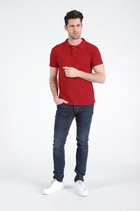 Erkek Kırmızı Polo Yaka T-shirt tshort1