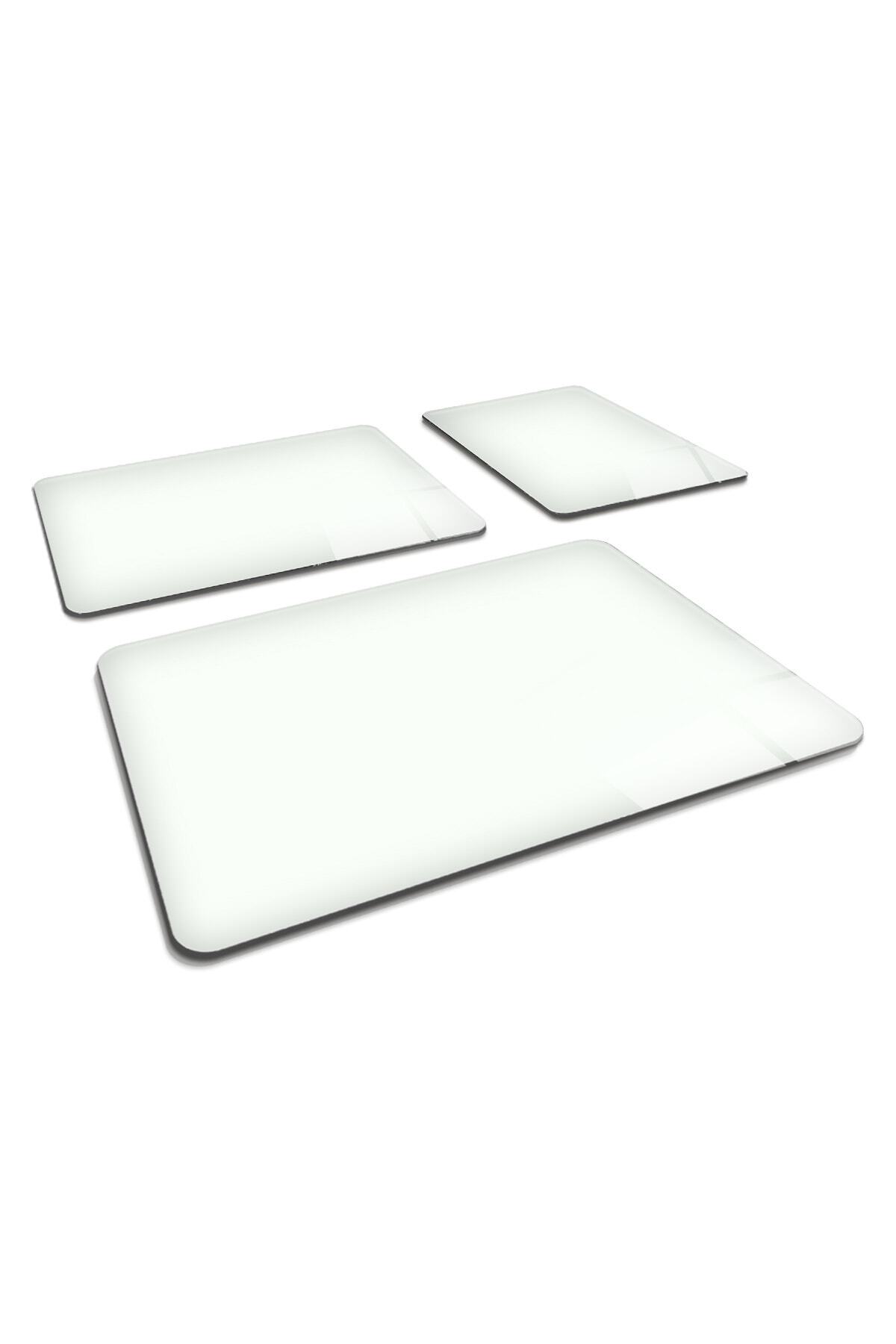 3-Piece Set Solid Color - White | Glass Cutting Board - Glass Cutting Table