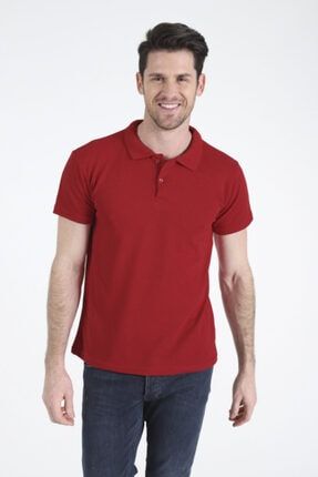 Erkek Kırmızı Polo Yaka Tshirt 21polo