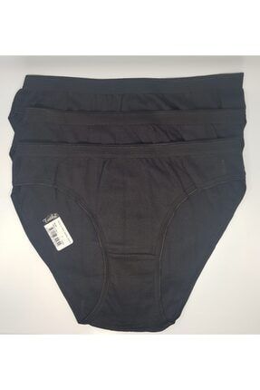 Kadın Jakarlı Siyah Bikini Külot 12'li Paket Fua Shop 679 679FUA12